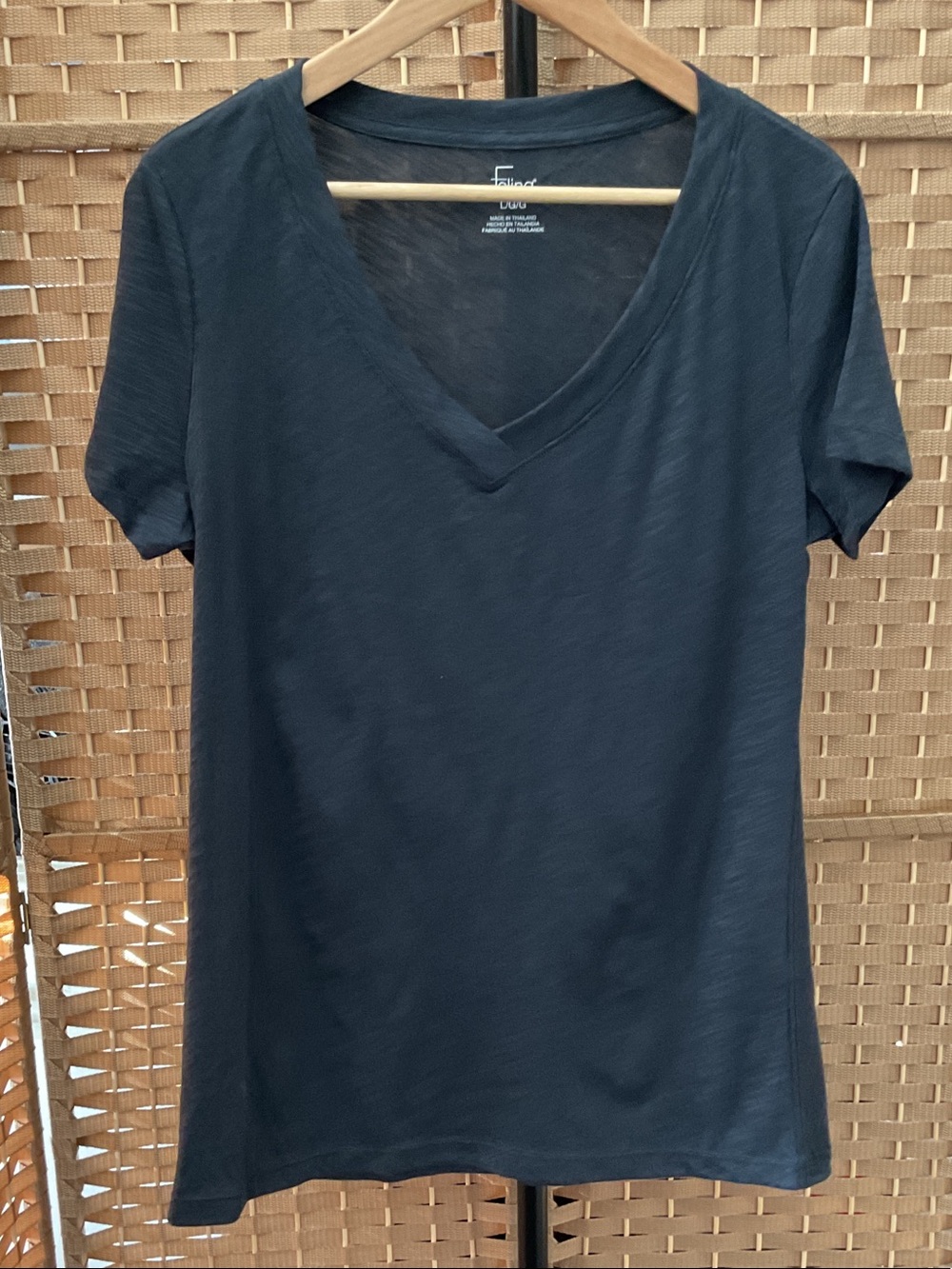 Felina Deep Navy V-Neck Short Sleeve Tee